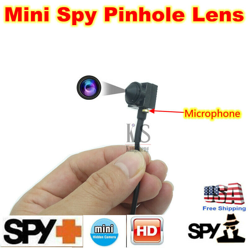 Hd 1000tvl Spy Pinhole Camera Mini Lens Wired Cctv Security Camera With Audio