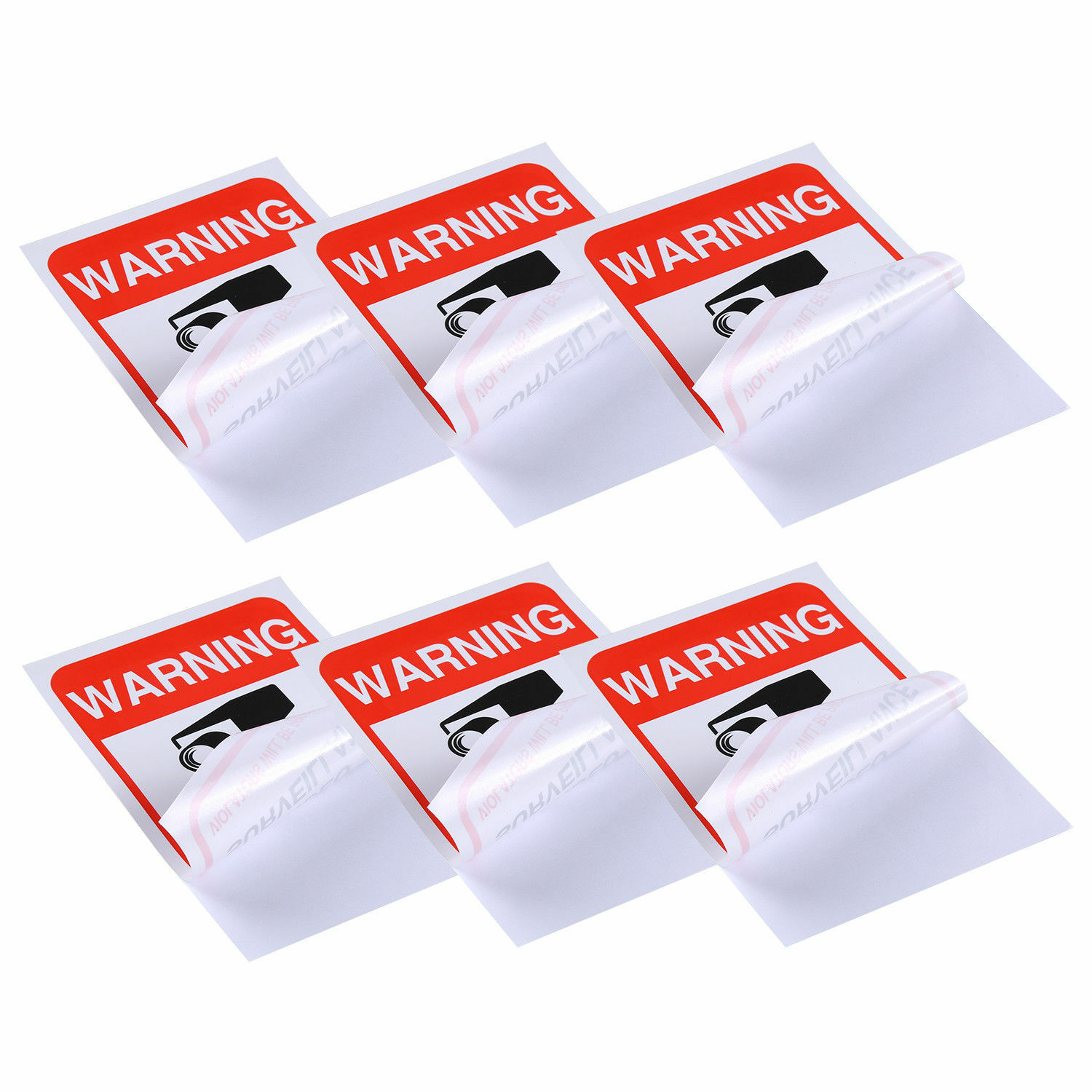 Sannce 6pcs 6.18*4.17 Pvc Cctv Sticker Warning Signs For Cctv Dvr Camera System