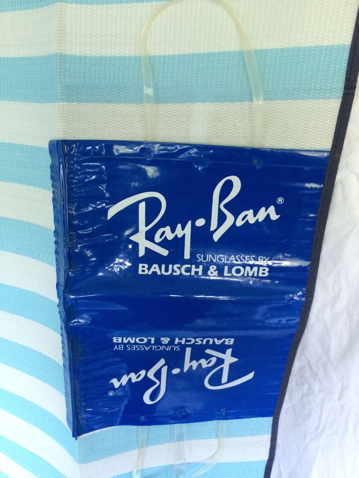 Beach Mat Advertising Ray Ban Sunglasses Bausch Lomb Pool Tote Pillow Huge! Ug