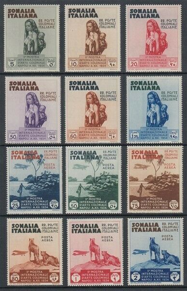Somalia 1934 2nd International Colonial Exhibition Mint Set (x12) (876/d60535)