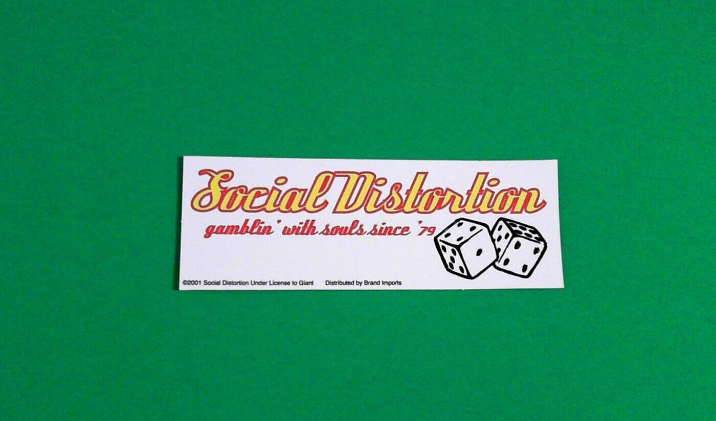 Vintage Social Distortion Sticker! Mike Ness Punk Rock