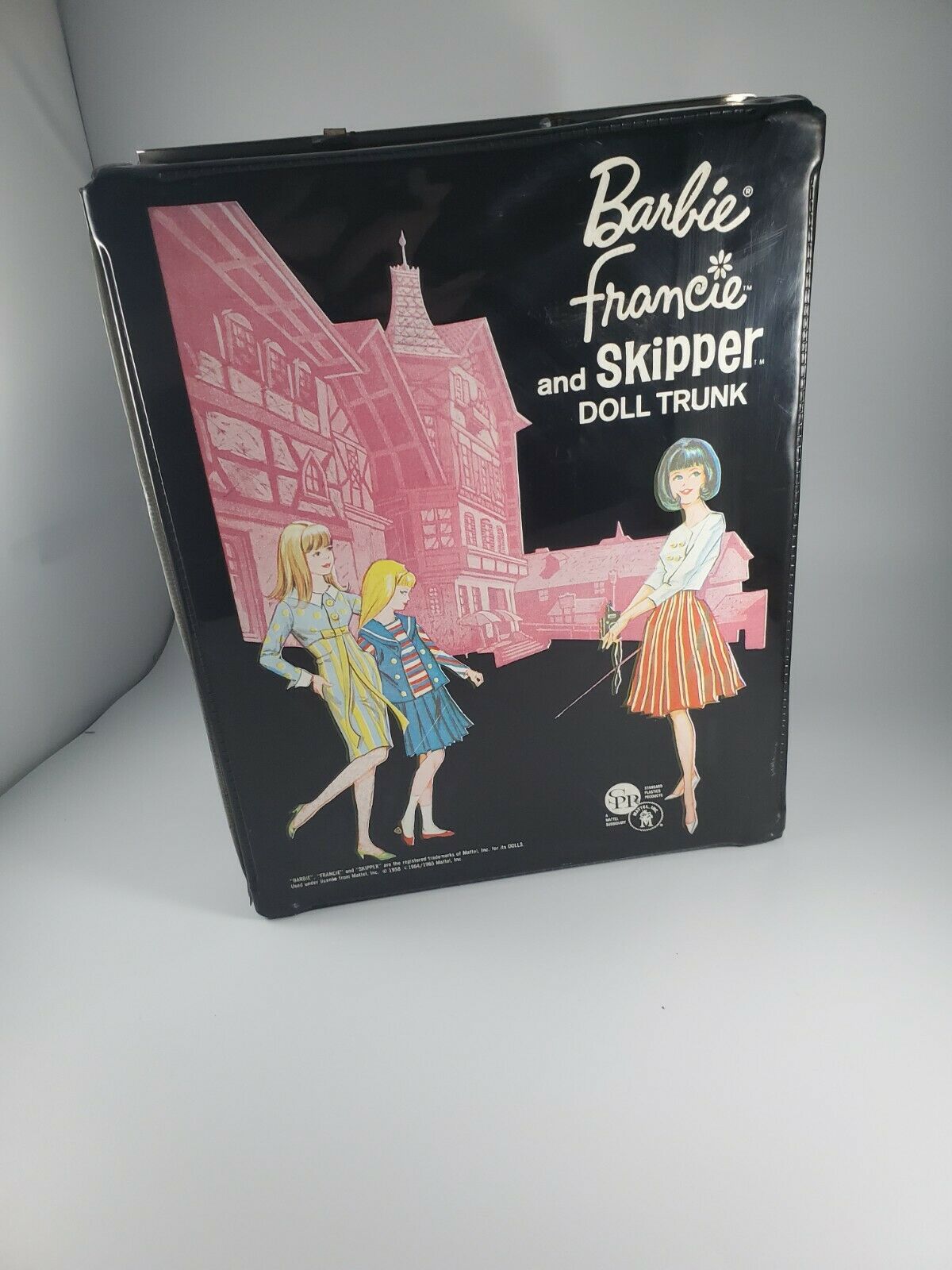 1958/1965 Barbie-francie+skipper Rare "european" Tudor Mansion Doll Double Trunk