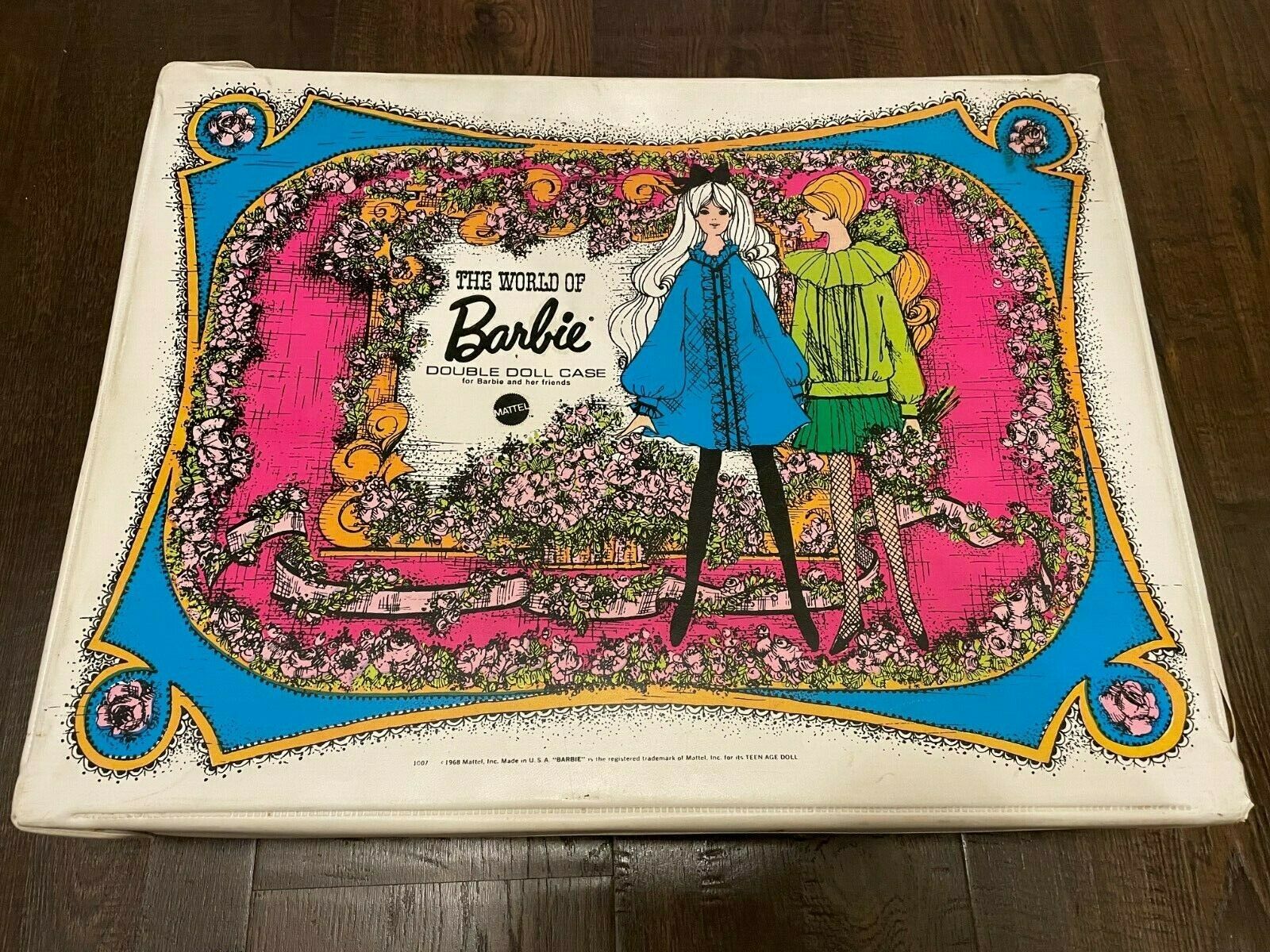 Vintage The World Of Barbie 1968 Double Doll Case, With Dolls, And Clothing