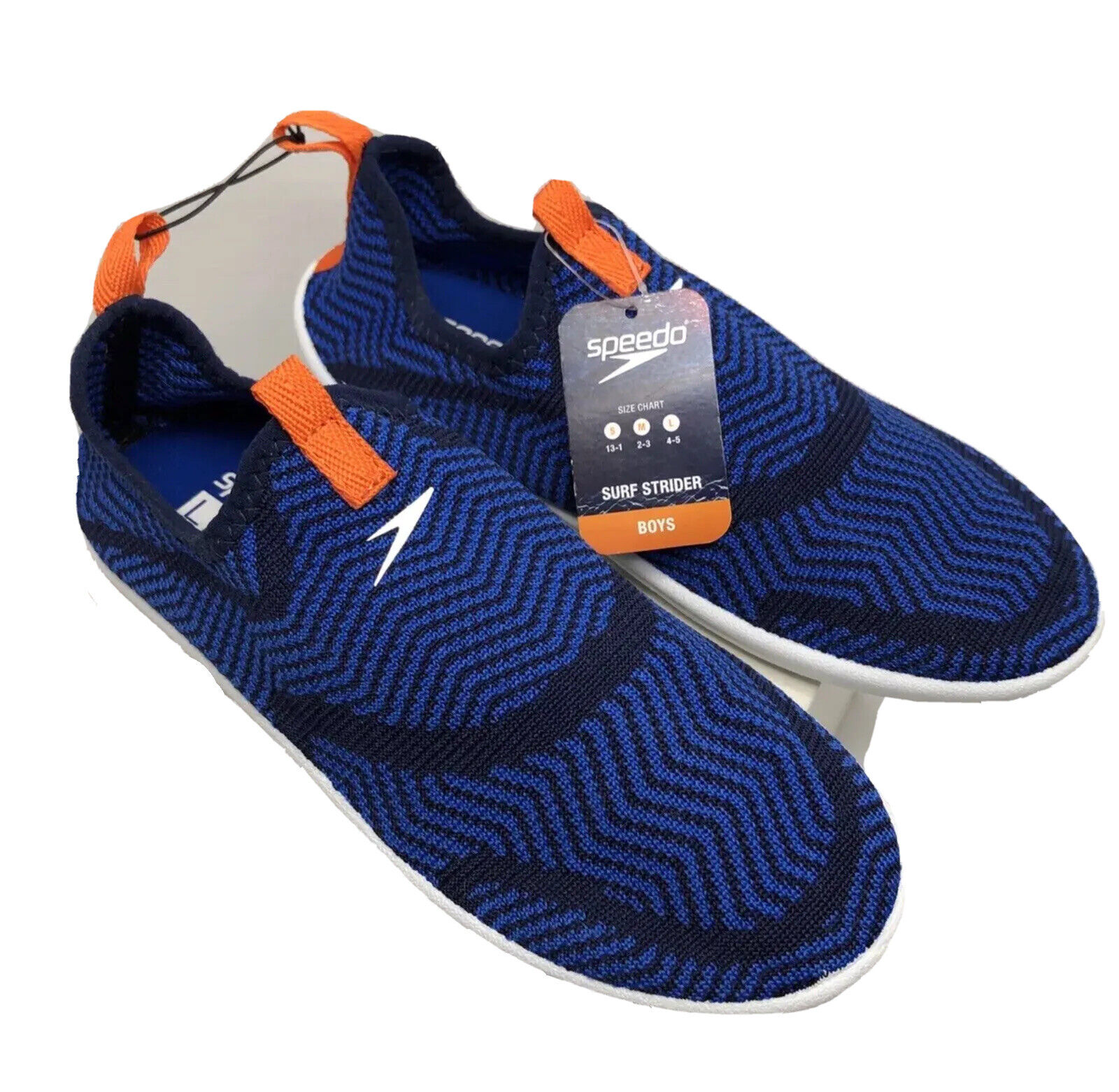 Nwt Speedo Surf Strider Ultralight Water Shoes Junior Boys Size 4-5 Blue Swim
