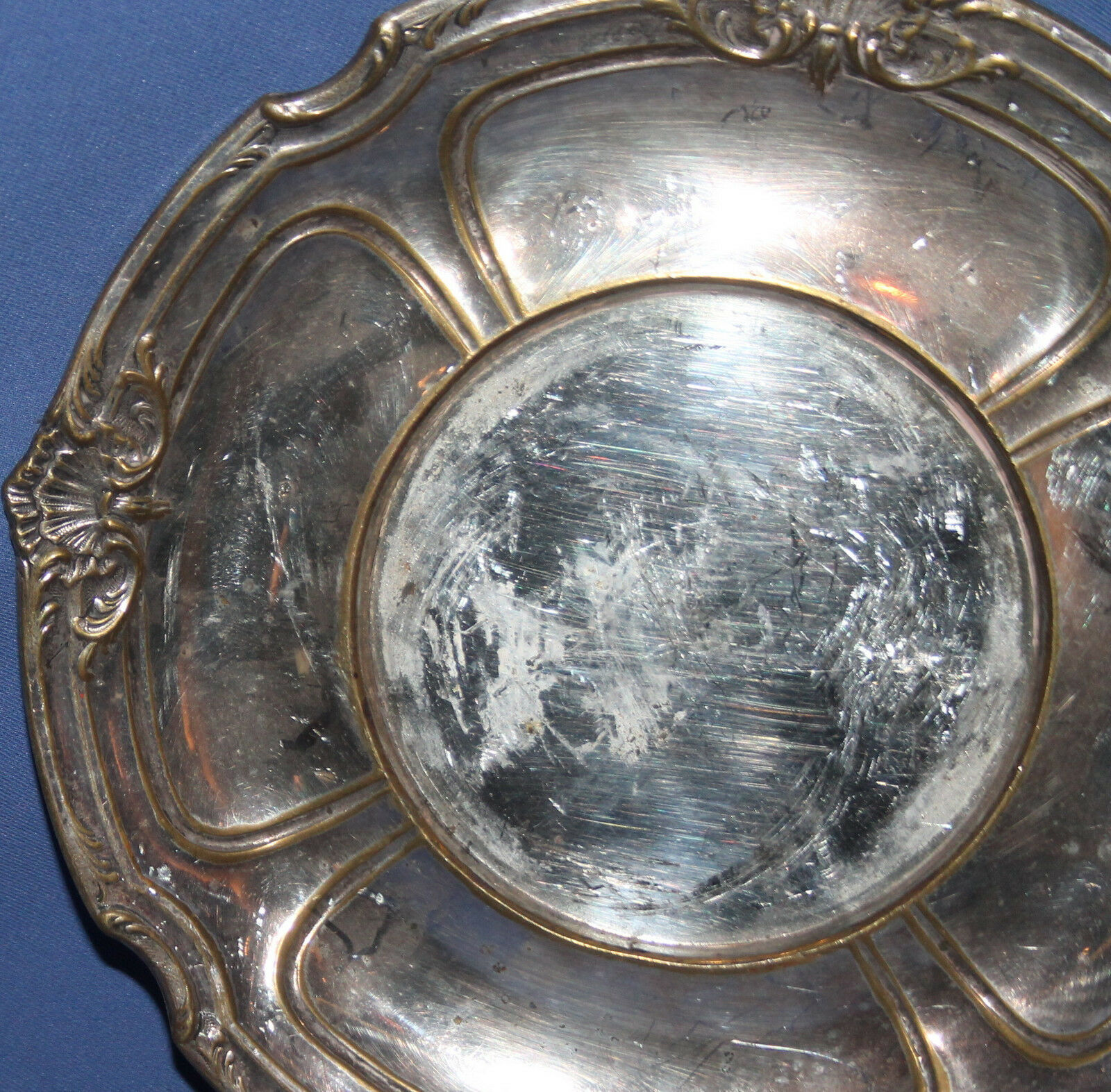 Antique Silver Plated Plate