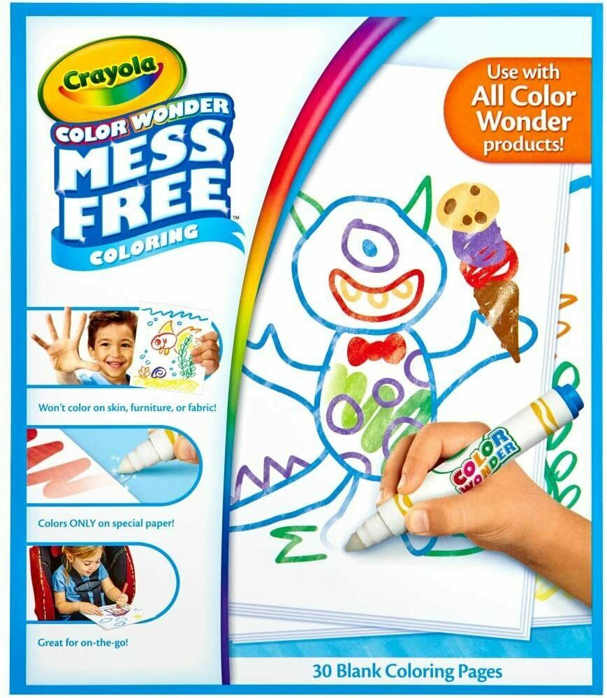 Crayola Color Wonder Drawing Paper-30 Sheets Mass Free Playing Time