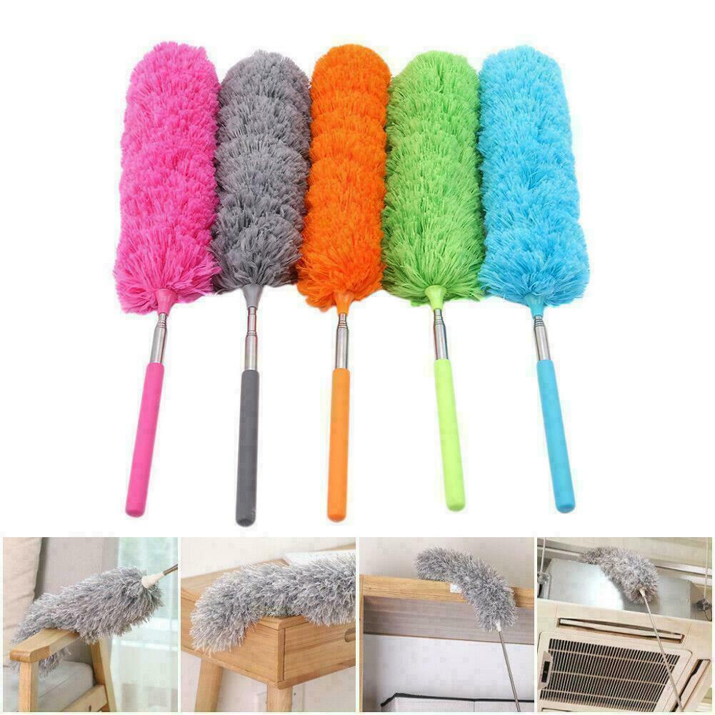 Small Microfibre Duster Cleaning Telescopic Handle New Feather A2x7 I9w3