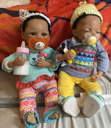 Waltraud Hanl So Truly Real Jada Andjayden Poseable Twin Baby Dolls Set Enhanced