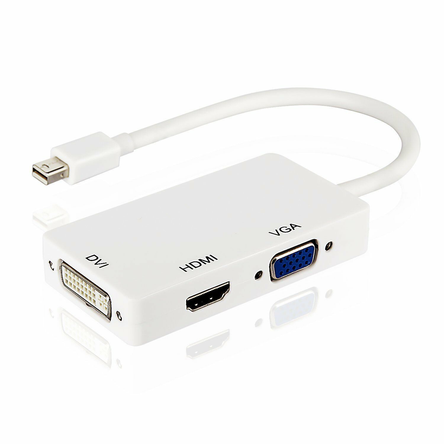 3 In 1 Thunderbolt Mini Display Port Dp To Hdmi Dvi Vga Adapter Cable For Apple