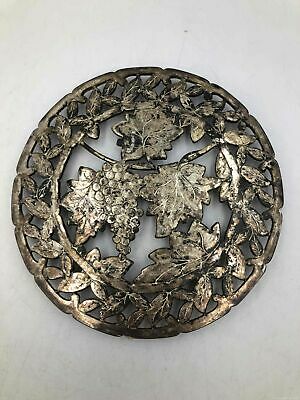 Italy Taunton Silver Tray With Leaf Cut Out