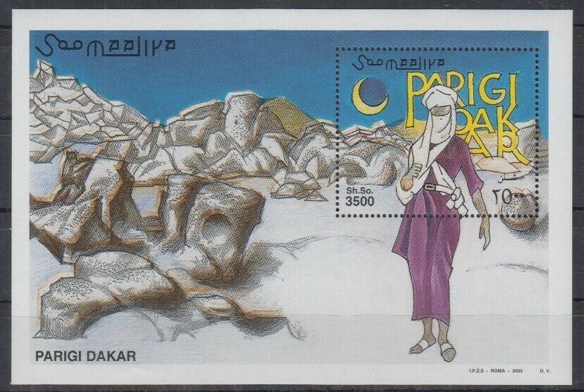 145.somalia 2002 Stamp M/s Parigi Dakar . Mnh