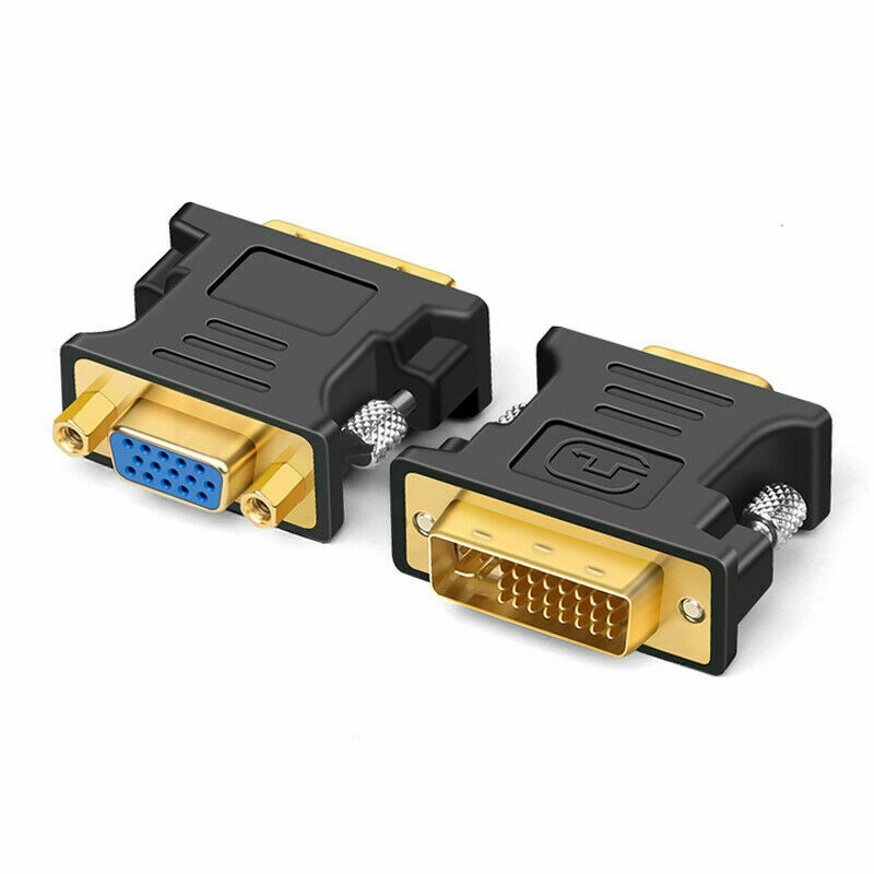 Dvi-i Male Analog (24+5) To Vga Female (15-pin) Connector Adapter Desktop Pc