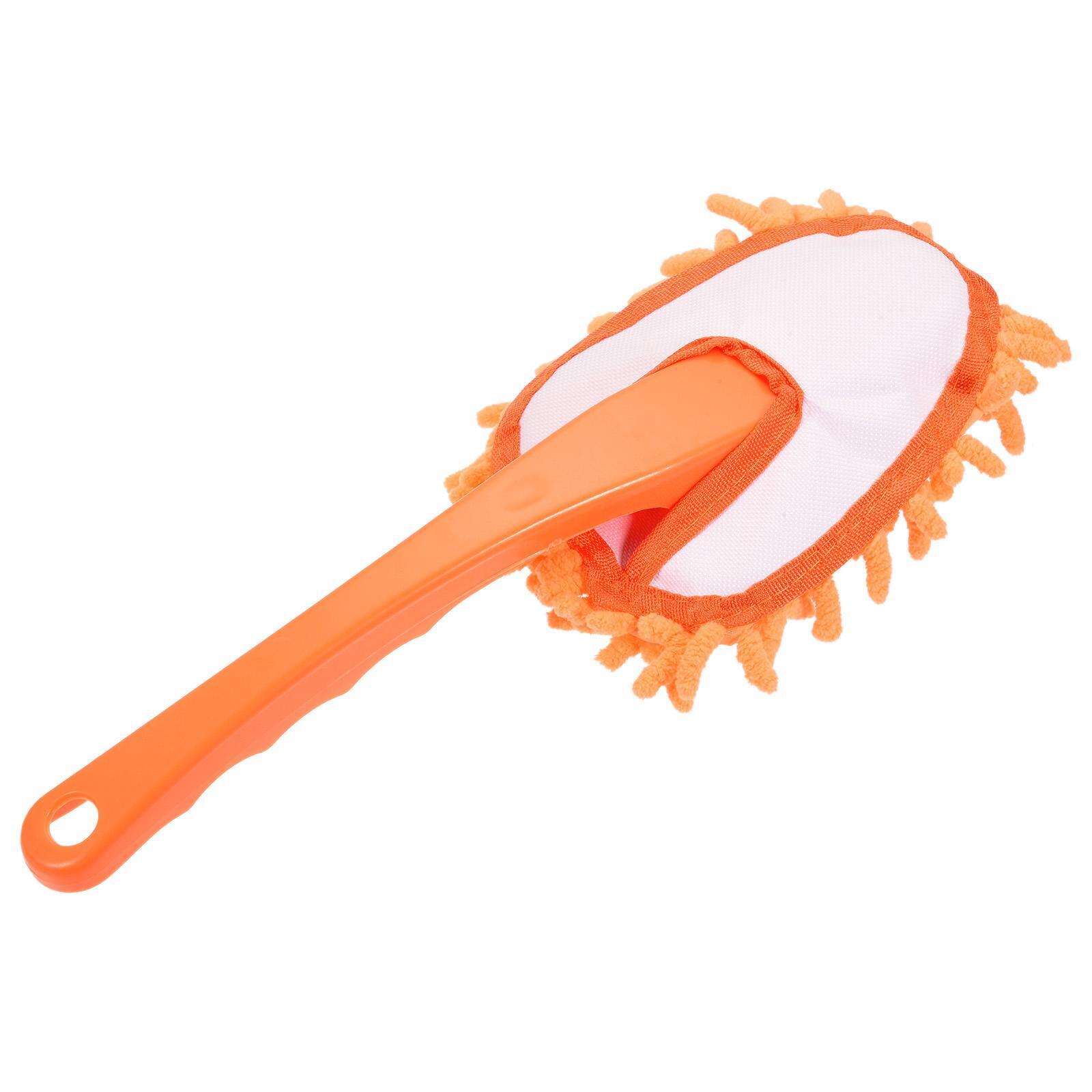 Microfiber Chenille Duster Washable Cleaning Brush Dusting Tool Orange