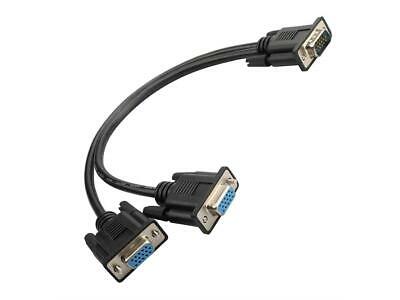 1 Pc To 2 Vga Svga Monitor Male To 2 Dual Female Y Adapter Splitter Cable 15 Pin