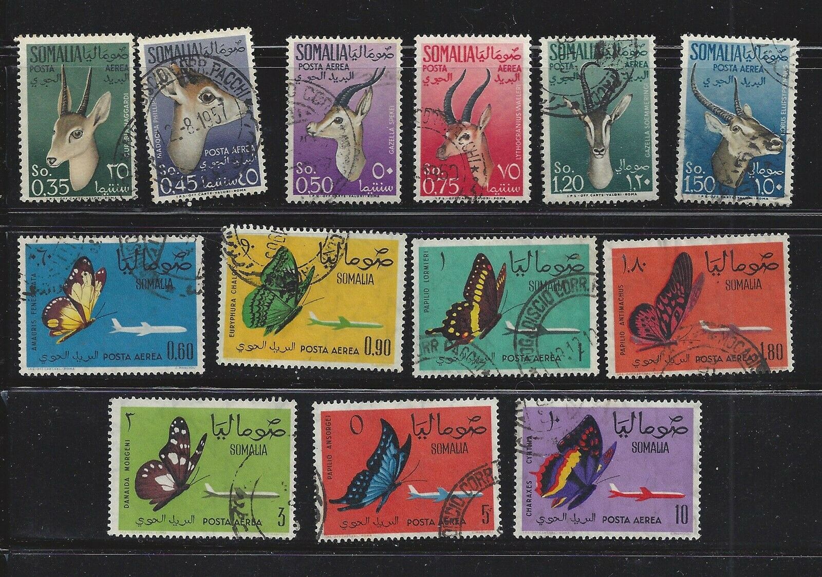 Somalia 1955, 1960 Airmail, Scott C40-c45, C75-c81 Vf Used, Scv $32