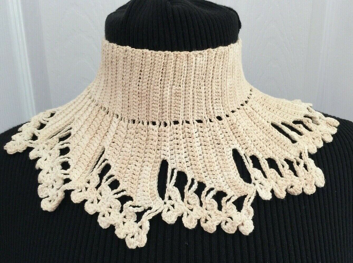Vintage Crochet Collar,retro Dress Decoration, Easter Gift, Boho Accessory