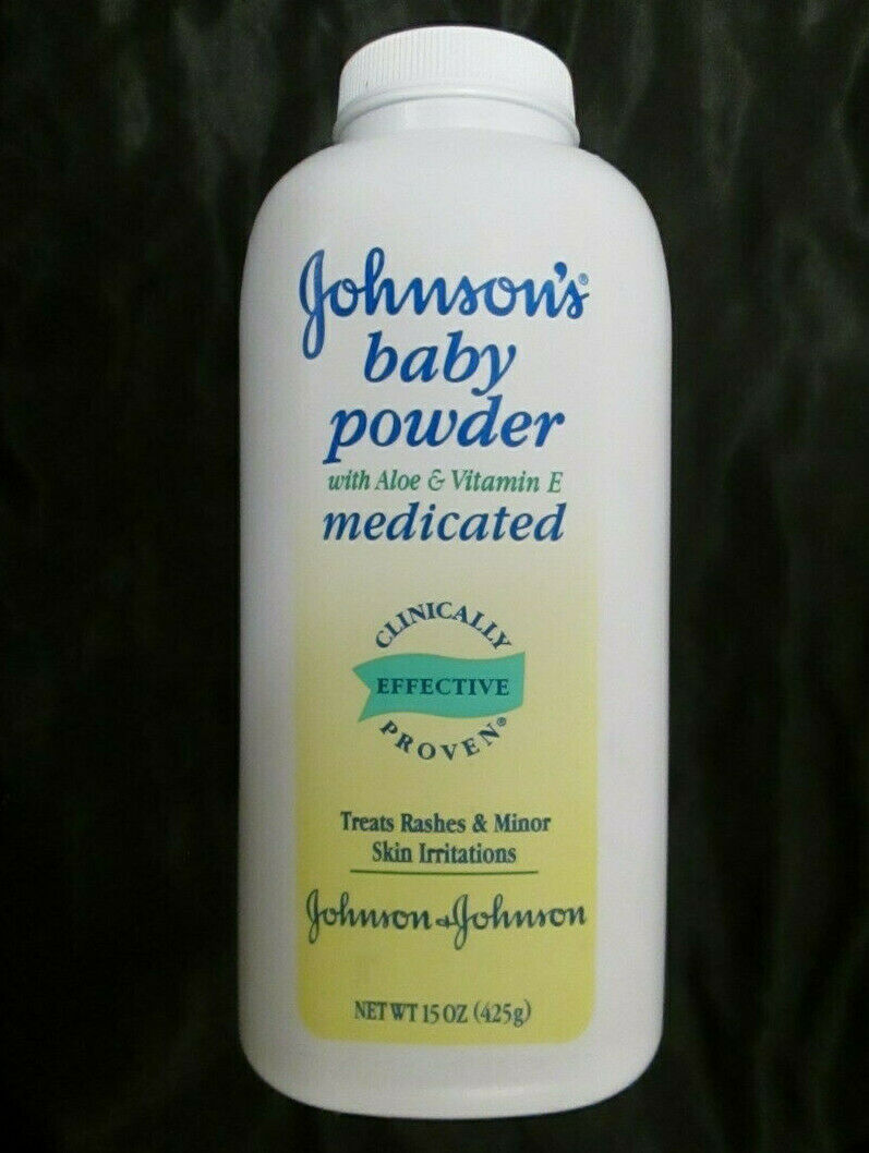 Vtg Johnson & Jonson's Baby Powder With Aloe & Vitamin E Medicated 15 Oz Retired