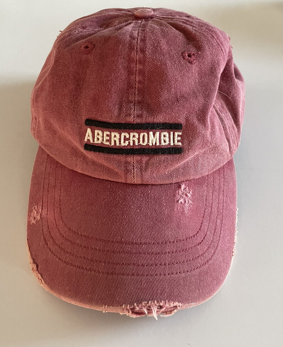 Vintage Abercrombie & Fitch Distressed Baseball Cap Hat Red One Size 100% Cotton