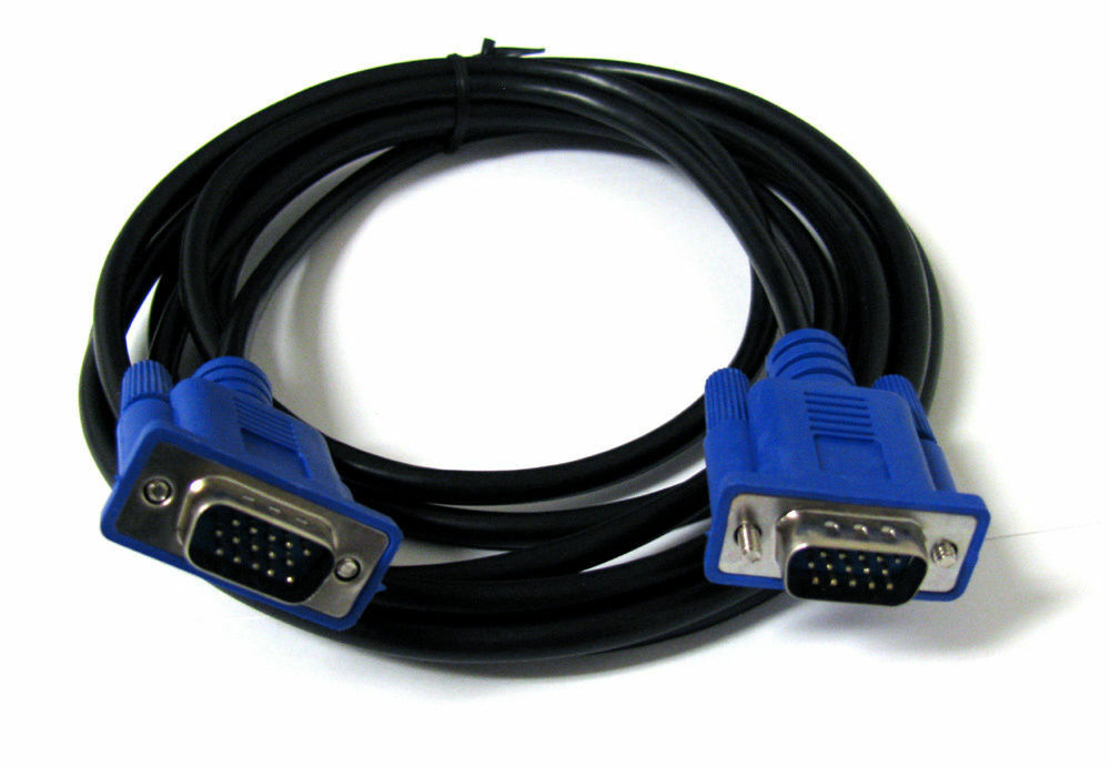 5 Ft 5feet 15 Pin Svga Vga Monitor M M Male 2 Male Cable Blue Cord For Pc Tv Us