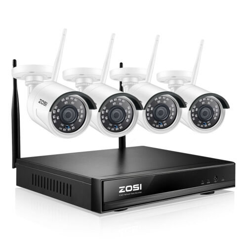 Zosi 8ch H265 Nvr 1080p Wireless Home Security Ip Camera System Wifi Outdoor Kit