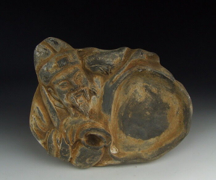 One Nice Chinese Antique Grey Pottery Ink-stone