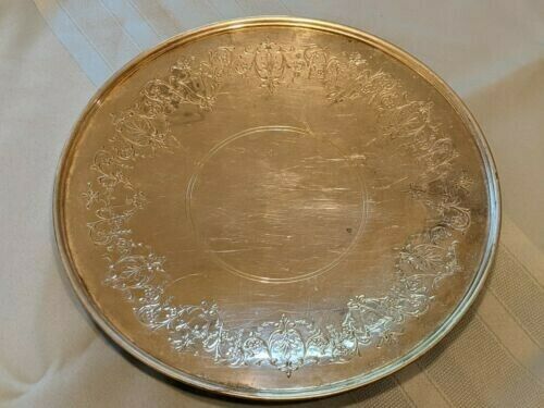 Vintage Homan # 03057 Plate On Nickel Silver Made In Usa - 10" Coupe Plate