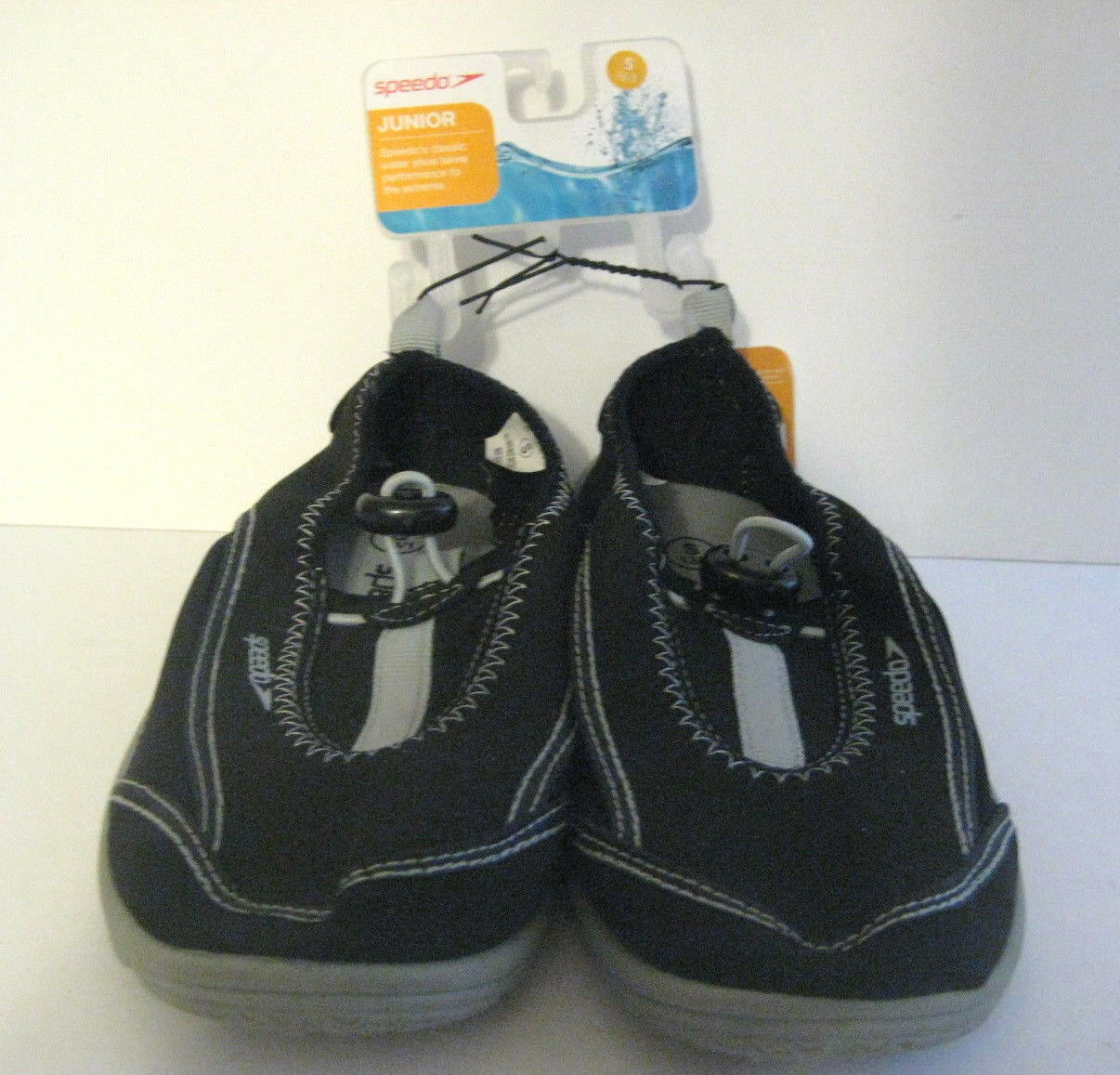 Shoes Speedo Water Junior Size Small 13 1 S Boys Girls Unisex Black Grey Gray