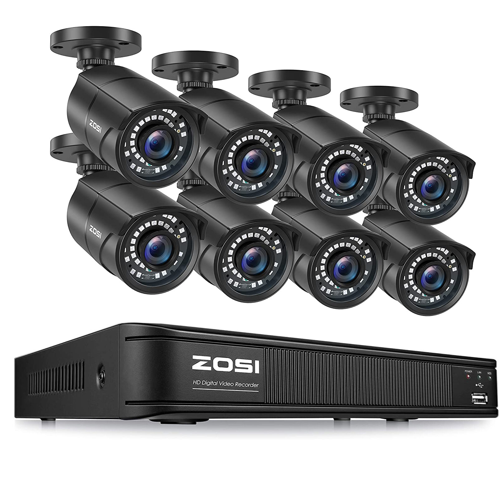 Zosi 5mp-lite Dvr Cctv 2mp Security Home Cctv Camera System Motion Detection