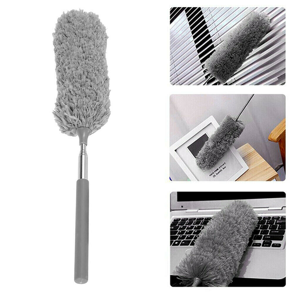 Extendable Feature Telescopic Long Handle Microfiber Ceiling Cleaning Brush Tool