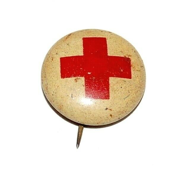 1917 Vintage Red Cross World War 1 Wwi Pin Pinback Button Badge Military