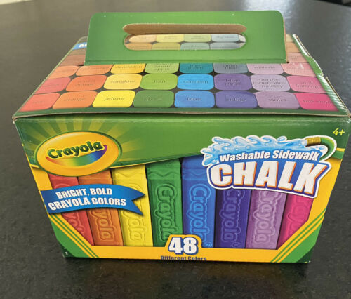 Crayola Sidewalk Chalk 48 Count Assorted Colors- Brand New, Free Shipping