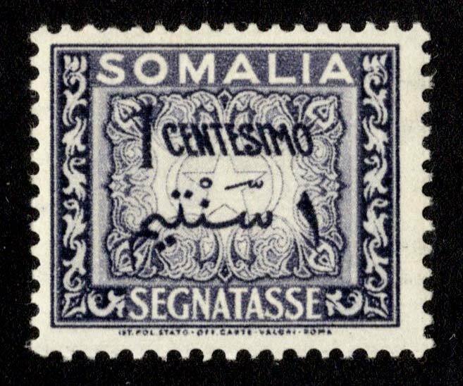Somalia Scott J55 Italy 1c Postage Due Overprinted In Black.