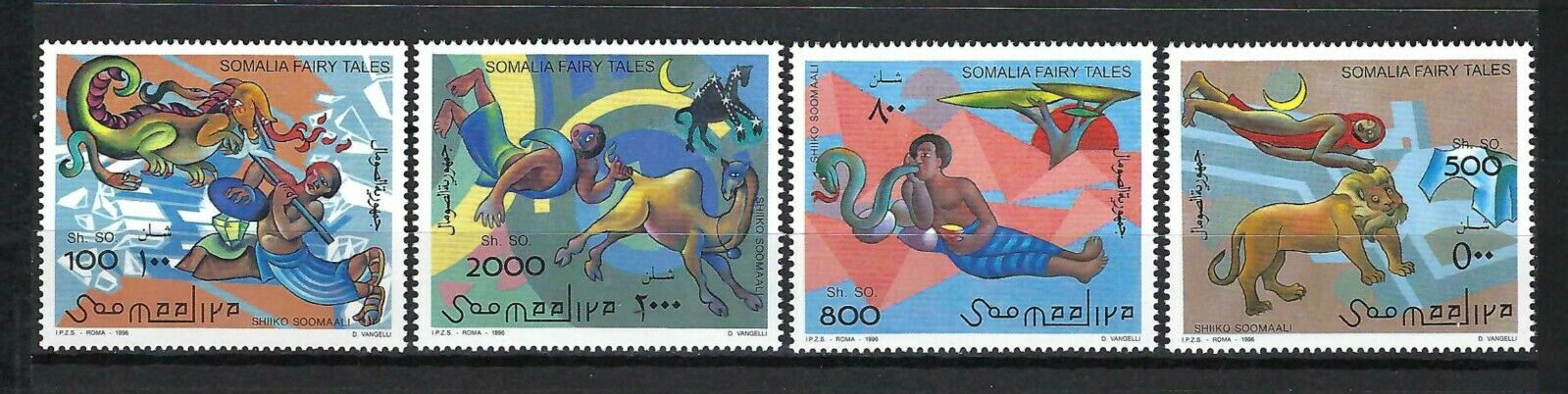 Somalia 1996 Mi#584-87  Fairy Tales  Mnh Stand Alone Set $11.50
