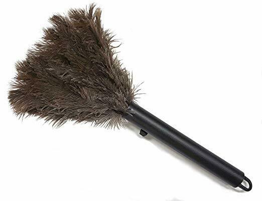 Retractable Ostrich Feather Duster W/ Metal Coil Wire Binding Alta