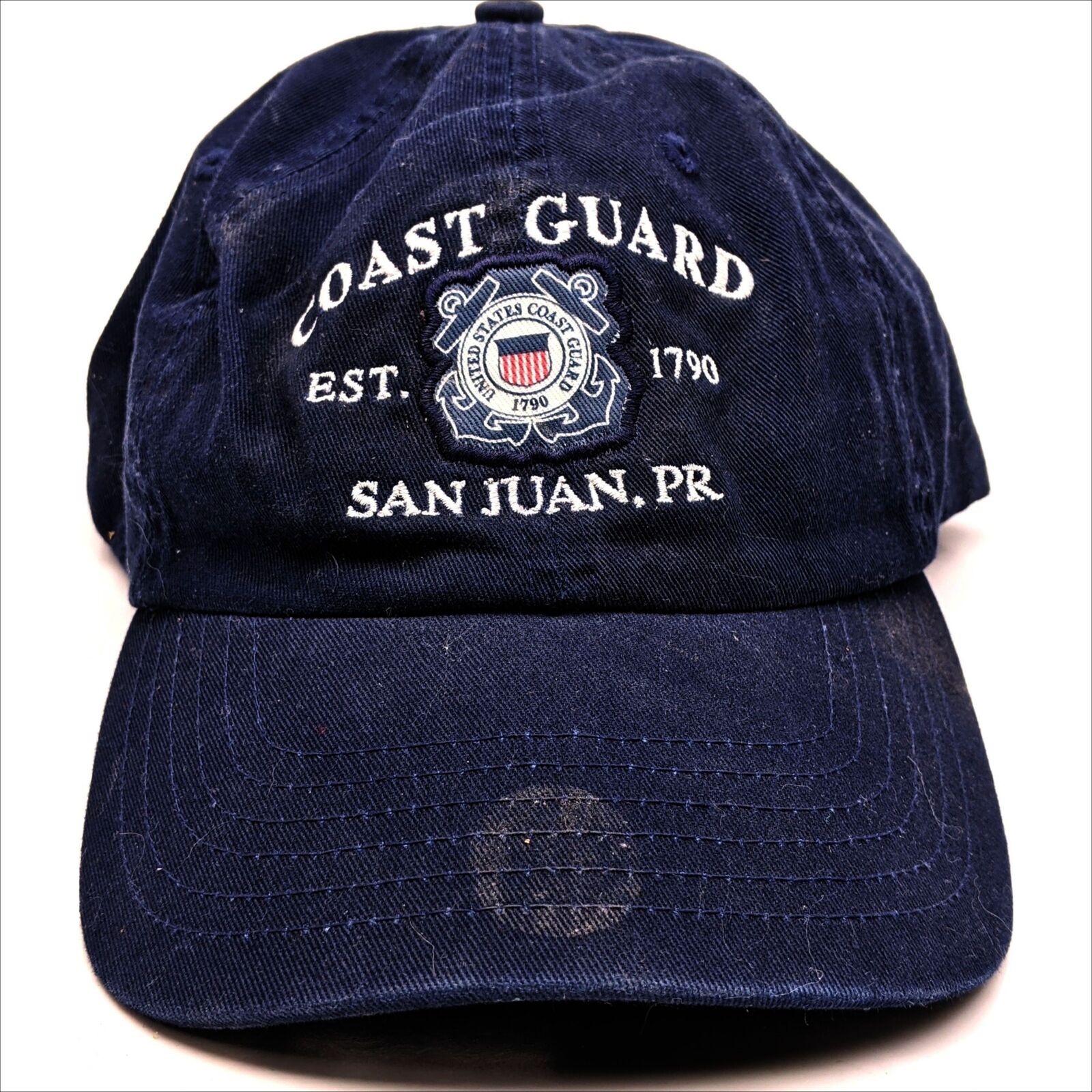 Coast Guard San Juan Puerto Rico Baseball Cap Hat Lid Strapback Blue
