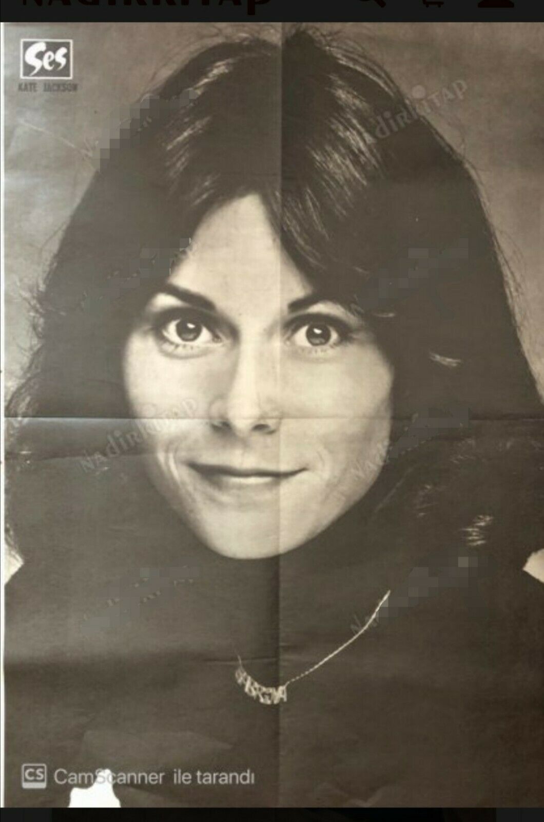 Kate Jackson 1970s   Turkish Magazine  Poster  Charlie's Angels  Size 48x70 Cm