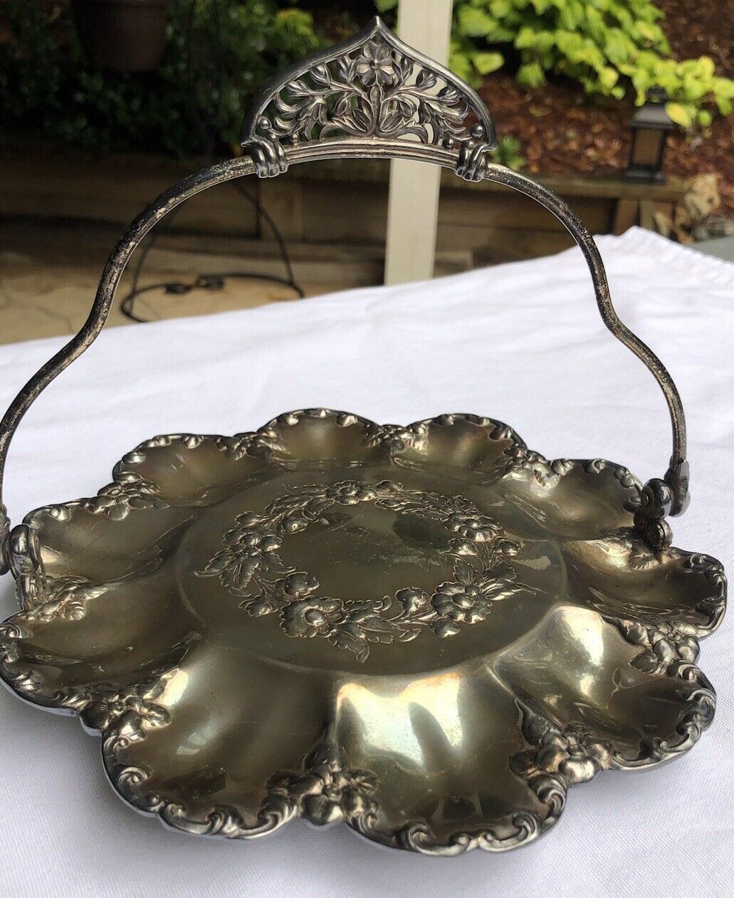 Vintage 9” Silverplate Serving Dish By Simpson H M & Co #1312